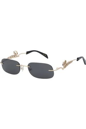 BARROW Unisex SBA013 ROUND GLASANT 300Y Lunettes de soleil Métal Gris Géométrique Normale