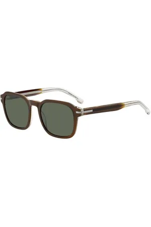 Homme BOSS 1627/S 09Q/QT Lunettes de soleil Acétate Vert Carré