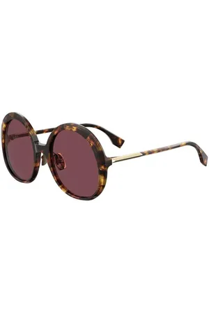 Fendi Femme FF 0430/S 086/U1 Lunettes de soleil outlet Acétate Violet Ronde Normale