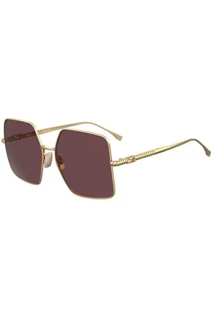 Fendi Femme FF 0439/S 001/U1 Lunettes de soleil outlet Métal Rouge Carré