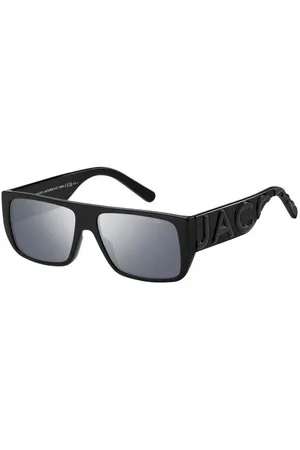 Marc Jacobs Unisex MARC LOGO 096/S 08A/T4 Lunettes de soleil Injecté Argent Carré Miroir