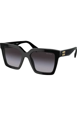 Miu Miu Femme MU 03YS 1AB5D1 Lunettes de soleil Acétate Gris Carré Normale Ombré