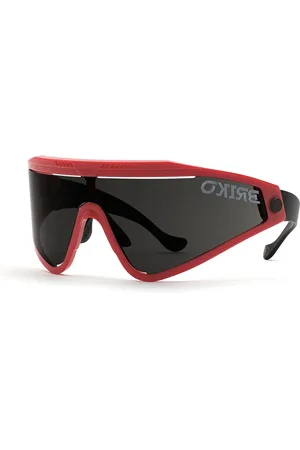 Briko Unisex Y27 Detector Red Shiraz Lunettes de soleil Nylon Noir Enveloppant Normale