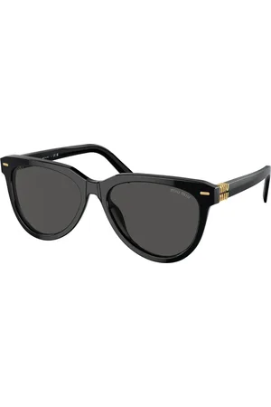 Miu Miu Femme MU 12ZS 16K5S0 Lunettes de soleil Acétate Gris Pantos Normale