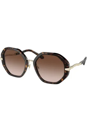 Bvlgari Femme BV8242B 504/13 Lunettes de soleil outlet Plastique Marron Géométrique Normale Ombré