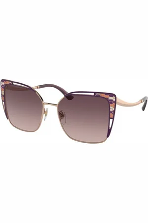 Bvlgari Femme BV6179 201467 Lunettes de soleil Métal Rose Papillon Miroir Ombré