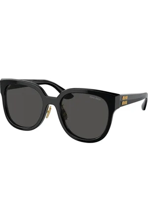 Miu Miu Femme MU 01ZS 1AB5S0 Lunettes de soleil Acétate Gris Carré Normale
