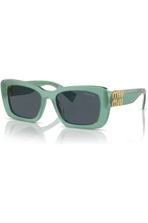 Miu Miu Femme MU 07YS 19L09T Lunettes de soleil Acétate Gris Carré Normale