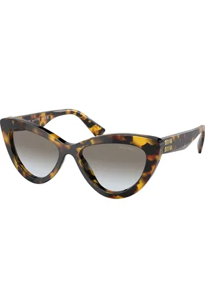 Miu Miu Femme MU 04YS VAU0A7 Lunettes de soleil Acétate Gris Cat Eye Normale Ombré