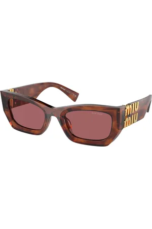 Miu Miu Femme MU 09WS 11Q08S Lunettes de soleil Acétate Violet Carré Normale