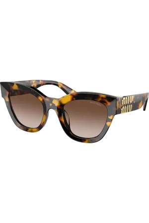 Miu Miu Femme MU 01YS VAU6S1 Lunettes de soleil Acétate Marron Carré Normale Ombré