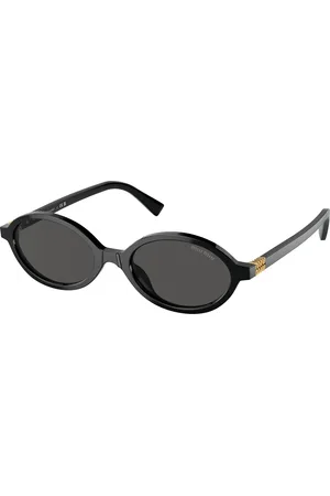 Miu Miu Femme MU 04ZS 1AB5S0 Lunettes de soleil Acétate Gris Ronde Normale