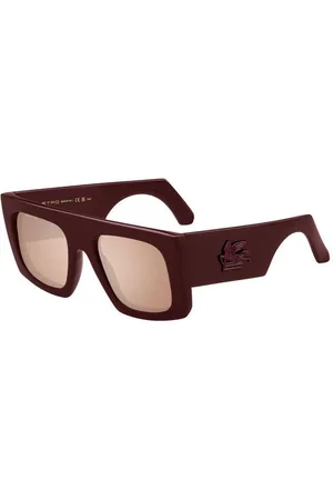 Etro Unisex SCREEN LHF/2S Lunettes de soleil Plastique Marron Carré Miroir Éclair