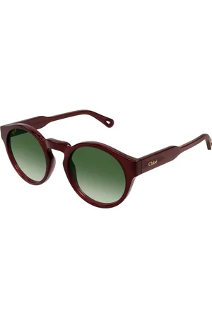 Chloé Femme CH0158S 003 Lunettes de soleil Acétate Vert Ronde Ombré