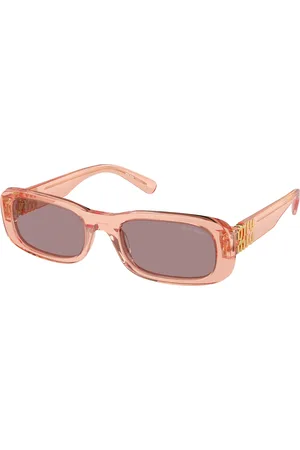 Miu Miu Femme MU 08ZS 13T06I Lunettes de soleil Acétate Marron Carré Normale