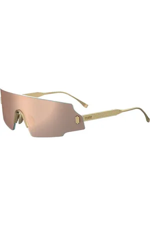 Fendi Femme FF 0440/S 000/0J Lunettes de soleil outlet Métal Rose Enveloppant Normale Miroir
