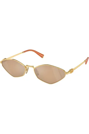 Miu Miu Femme MU 56ZS 5AK40D Lunettes de soleil Métal Géométrique Normale