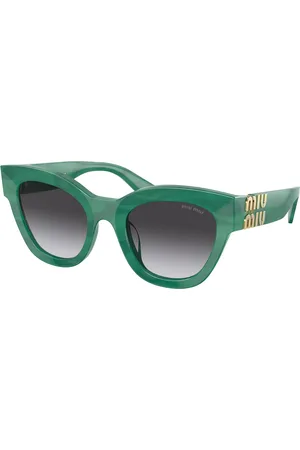 Miu Miu Femme MU 01YS 15H09S Lunettes de soleil Acétate Gris Carré Normale Ombré