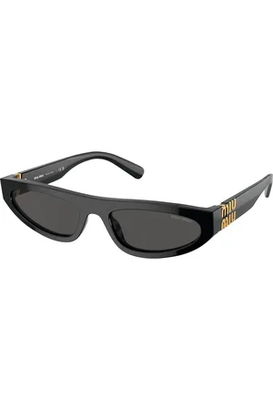 Miu Miu Femme MU 07ZS 1AB5S0 Lunettes de soleil Acétate Gris Géométrique Normale