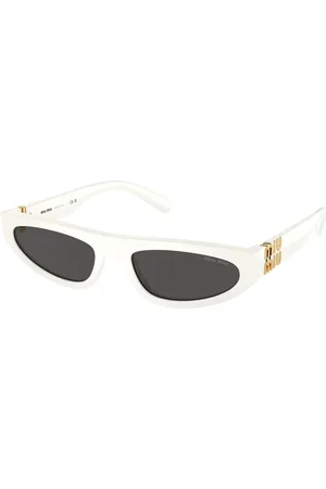 Miu Miu Femme MU 07ZS 1425S0 Lunettes de soleil Acétate Gris Géométrique Normale