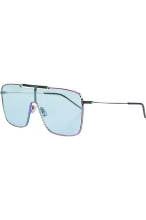 Italia Independent Unisex LOYD 0321 OLG.000 Lunettes de soleil de sortie Métal Bleu clair Masque Normale