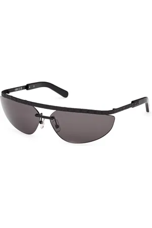 GCDS Unisex GD0051 02A Lunettes de soleil Métal Fumée Géométrique Normale