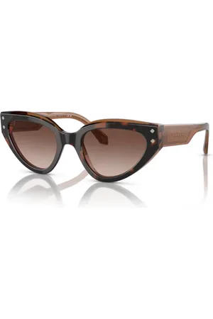Bvlgari Femme BV8256 549613 Lunettes de soleil outlet Acétate Marron Cat Eye Ombré