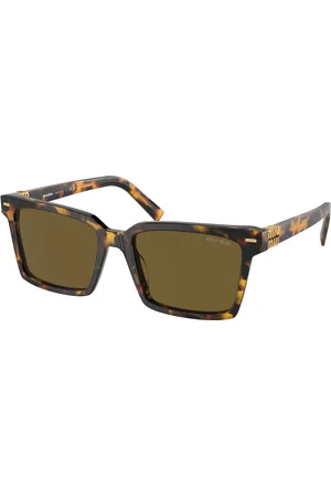 Miu Miu Femme MU 13ZS VAU01T Lunettes de soleil Acétate Marron Carré Normale