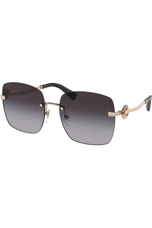 Bvlgari Femme BV6173B 20148G Lunettes de soleil Métal Gris Carré Normale Ombré