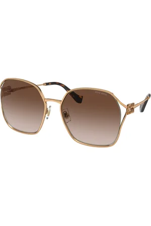 Miu Miu Femme MU 52WS 7OE6S1 Lunettes de soleil Métal Géométrique Normale Ombré
