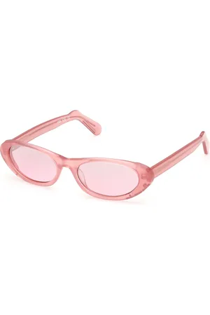 GCDS Unisex GD0021 75T Lunettes de soleil Acétate Bordeaux Cat Eye Normale