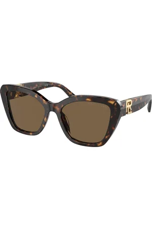 Ralph Lauren Femme RL8216U THE ISABEL 500373 Lunettes de soleil Acétate Marron Papillon Normale