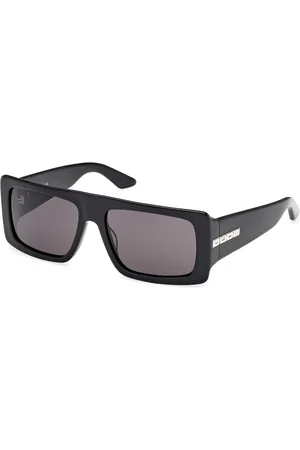 GCDS Unisex GD0053 01A Lunettes de soleil Acétate Fumée Carré Normale