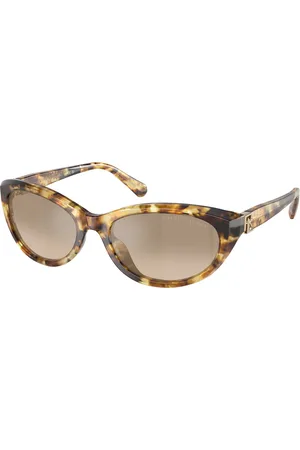 Ralph Lauren Femme RL8226U 60566Y Lunettes de soleil Acétate Marron Ronde Normale Ombré
