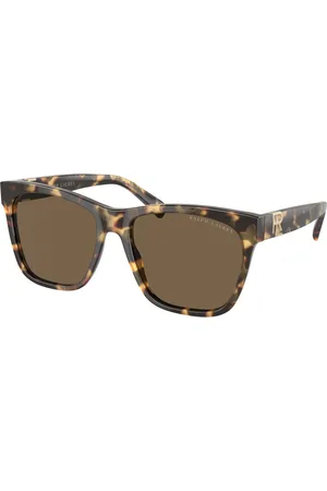 Ralph Lauren Femme RL8212 THE RICKY II 500473 Lunettes de soleil Acétate Marron Carré Normale