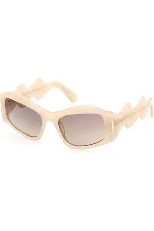 GCDS Unisex GD0023 25F Lunettes de soleil Acétate Marron Géométrique Normale Ombré