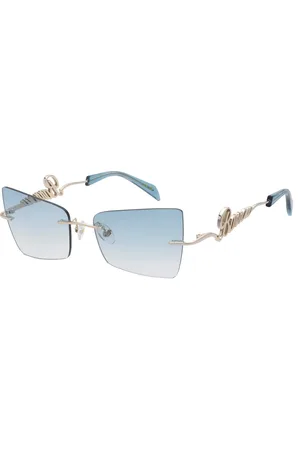 BARROW Femme SBA014 CALYPSO GLASANT 300W Lunettes de soleil Métal Vert Papillon Normale Ombré