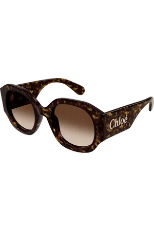 Chloé Femme CH0234S 002 Lunettes de soleil Acétate Marron Ronde