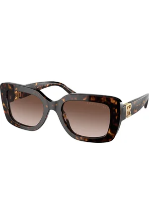 Ralph Lauren Femme RL8217U THE NIKKI 500313 Lunettes de soleil Acétate Marron Carré Normale Ombré
