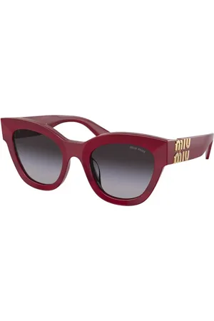 Miu Miu Femme MU 01YS 16H09S Lunettes de soleil Plastique Gris Carré Normale Ombré