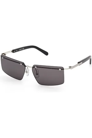 GCDS Unisex GD0061 16A Lunettes de soleil Métal Fumée Carré Normale