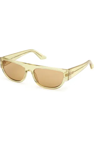 GCDS Unisex GD0062 39J Lunettes de soleil Acétate Marron Géométrique Normale