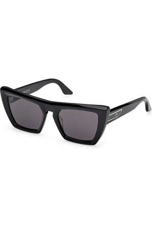 GCDS Unisex GD0065 01A Lunettes de soleil Acétate Fumée Cat Eye Normale