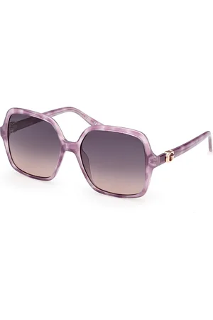 Guess Femme GU00190 80Z Lunettes de soleil Métal Carré Normale Sfumato
