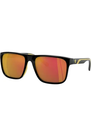 FERRARI Homme FZ6002U 501/6Q Lunettes de soleil Injecté Rouge Carré Normale Miroir