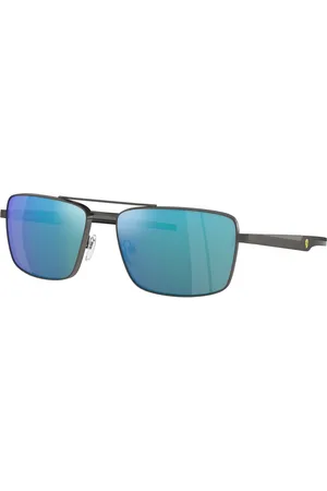 FERRARI Homme FZ5001 109/9R Lunettes de soleil Métal Bleu Carré Polarisé Miroir