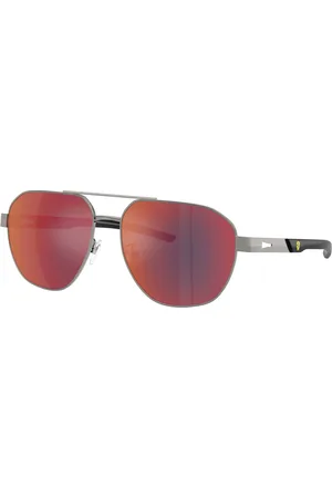 FERRARI Homme FZ5004D 104/6P Lunettes de soleil Métal Rouge Géométrique Normale Miroir