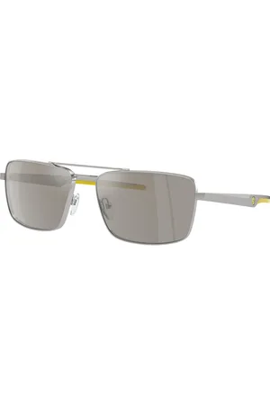 FERRARI Homme FZ5001 107/6G Lunettes de soleil Métal Gris Carré Normale Miroir