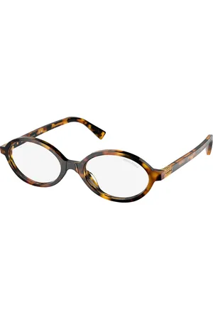 Miu Miu Femme MU 04ZS VAU08N Lunettes de soleil Acétate Transparent Ronde Normale