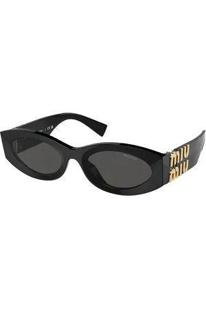 Miu Miu Femme MU 11WS 1AB5S0 Lunettes de soleil Acétate Gris Ronde Normale